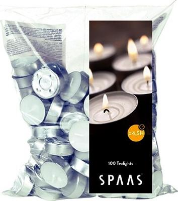 Theelicht wit 4,5u zak 100st Spaas - Spaas
