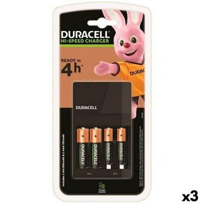 Oplader + Oplaadbare Batterijen DURACELL (3 Stuks)