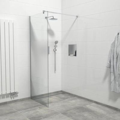 Van Marcke Inloopdouche - 80x200cm - veiligheidsglas - band mat glas - anti kalk - chroom 20005669