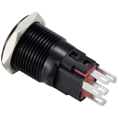 TRU COMPONENTS TC-12647444 Druktoets 250 V/AC 3 A 1x uit/(aan) IP65 Groen Moment Aluminium (geëloxeerd) 1 stuk(s)