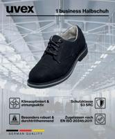 uvex 1 business 8430244 Lage veiligheidsschoenen S3 Schoenmaat (EU): 44 Zwart 1 paar - thumbnail