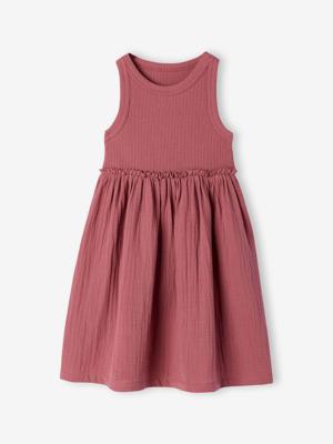 Meisjesjurk zonder mouwen oudroze