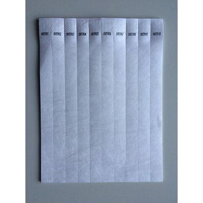 Toegangsbandjes kleur wit 100 stuks