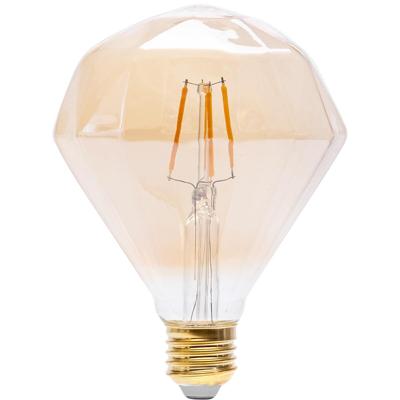 LED Lamp E27 Fitting 4W - Warm Wit 1800K Amberkleurig - Aigi Glow Diamond