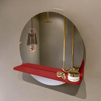 MONDIAZ SPOT spiegel rond 50cm met Spiegelplanchet kleur Fire. MONDIAZ SPOT spiegel rond 50cm met Spiegelplanchet kleur Fire.