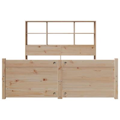 Bed met boekenkast zonder matras massief grenenhout 120x190 cm