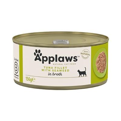 APPLAWS Tuna fillet with seaweed in broth - nat kattenvoer - 156g