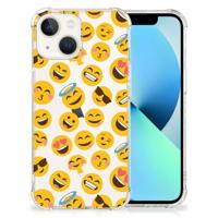 iPhone 13 Doorzichtige Silicone Hoesje Emoji - thumbnail