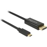 Delock 85255 USB-C-displaykabel USB-C / DisplayPort Adapterkabel USB-C stekker, DisplayPort-stekker 1.00 m Zwart Vergulde steekcontacten - thumbnail