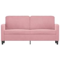 Tweezitsbank 140 cm fluweel roze - thumbnail