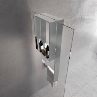 Planchet Novellini Kuadra voor Douchewand 90x35x18 cm Chroom Novellini - thumbnail