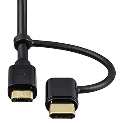 Hama 2in1-micro-usb-kabel met usb-type-c-adapter 1 m zwart