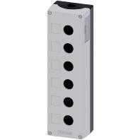 Siemens 3SU1856-0AA00-0AB1 3SU18560AA000AB1 6 inbouwplaatsen, Voor bodembevestiging (l x b x h) 285 x 85 x 64 mm Grijs 1 stuk(s)