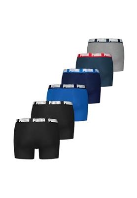 Puma everyday Boxershorts 6-pack blauw-zwart