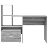 Bureau met lade Grijs sonoma 131,5 x 50 x 106,5 cm Bewerkt hout - thumbnail