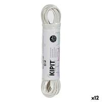 Waslijn Wit PVC 20 m (12 Stuks) - thumbnail