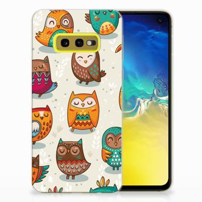 Samsung Galaxy S10e | TPU Hoesje | Vrolijke Uilen