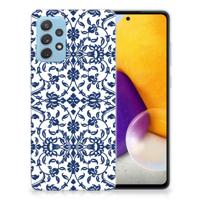 Samsung Galaxy A72 | TPU Case | Flower Blue - thumbnail