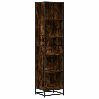 Boekenkast 60x35x170,5 cm bewerkt hout gerookt eikenkleurig - thumbnail