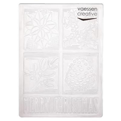 Vaessen Creative • embossing folder kerstlabels