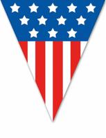 Vlaggenlijn 5 meter 10 vlaggen USA - thumbnail