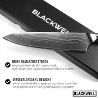 Blackwell Messenset (Koksmes + Officemes) - Japanse stijl - 67 lagen damaststaal - VG10 - 2-delig - thumbnail