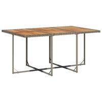 7-delige Tuinset met kussens poly rattan grijs - thumbnail