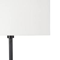 QAZQA Vloerlamp zwart met kap wit 50 cm - Simplo - thumbnail