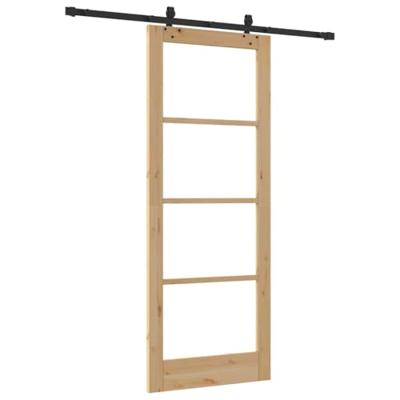 Schuifdeur ORKDAL Bruin 83 x 211 cm Hout en metaal