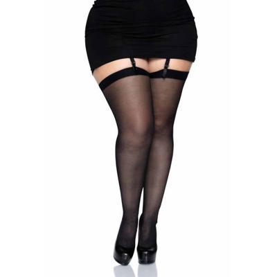 Leg Avenue Plus Size hold up kousen zwart