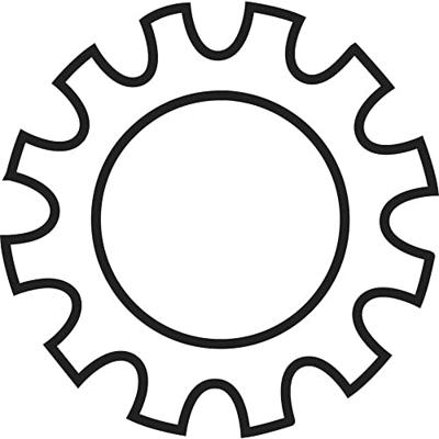 TOOLCRAFT 815144 Tandveerring Binnendiameter: 6.4 mm M6 Staal Verzinkt 100 stuk(s)