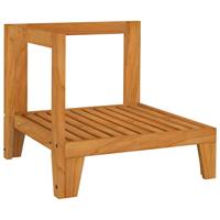 Hoekbank sectioneel met donkergrijze kussens acaciahout - thumbnail