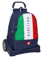 Schoolrugzak met Wielen Benetton Flag Marineblauw 32 x 44 x 16 cm - thumbnail