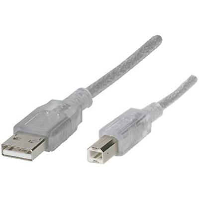 Renkforce RF-4538144 USB-kabel USB 2.0 USB-A stekker, USB-B stekker 1.80 m Transparant Renkforce RF-4538144 USB-kabel USB 2.0 USB-A stekker, USB-B stekker 1.80 m Transparant