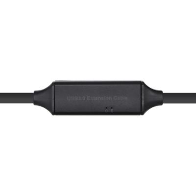 A105-0409 verlengkabel USB 3.1 Gen 1 USB type A stekker naar USB type A bus met versterker 15 m zwart