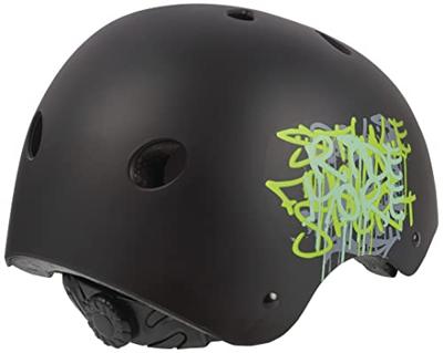 Polisport urban radical fietshelm s 53-55cm graffiti zwart/groen Polisport urban radical fietshelm s 53-55cm graffiti zwart/groen