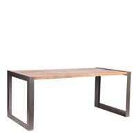 LABEL51 Eetkamertafel Factory - Rough - Mangohout - 160x90 cm - thumbnail