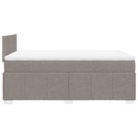 Boxspring met matras stof taupe 120x190 cm - thumbnail
