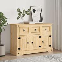 Dressoir "Corona" Bruin 112x44x78 cm Massief Hout Mexicaans Dennenhout - thumbnail