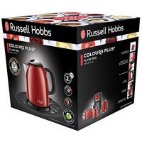 Waterkoker Russell Hobbs 24992-70 1 L 2400W Rood Roestvrij staal Plastic/Roestvrij staal 2400 W 1 L - thumbnail
