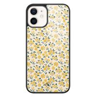 iPhone 12 glazen hardcase - Yellow garden - thumbnail
