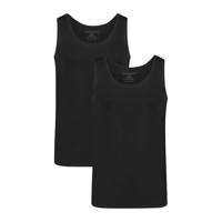 2-pak hemd ronde hals - Stef - Bamboe heren onderhemd - Singlet heren wit en zwart - thumbnail