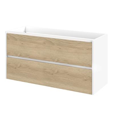 Tiger Wastafelonderkast Reverse Met 2 Lades 120 cm Naturel Eik - Mat Wit