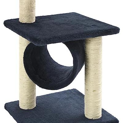 VidaXL Kattenkrabpaal met sisal krabpalen 65 cm donkerblauw