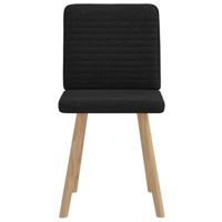 Eetkamerstoelen 2 st stof zwart - thumbnail