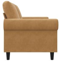 Tweezitsbank 140 cm stof bruin - thumbnail