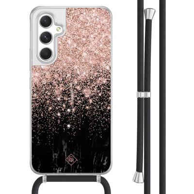 Samsung Galaxy A54 hoesje met koord - Marmer twist