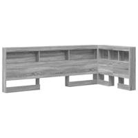 Opberghoofdbord met plank Grijs sonoma 80 cm Bewerkt hout - thumbnail