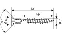 Spax spaanplaatschroef vz pk 4.5x50mm pz2 met kopboring - thumbnail