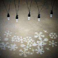 Snoer Led Projector Sneeuwvlok Warm Wit 8 Led Ip44 En Timer - thumbnail